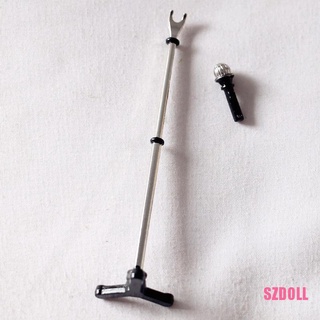 [SZDOLL6] ขาตั้งไมโครโฟนจิ๋ว 1:12 อุปกรณ์เสริม สําหรับบ้านตุ๊กตา