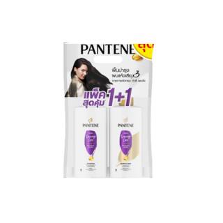 [แพ็คสุดคุ้ม] Pantene แพนทีน โปร-วี สูตรผมแห้งเสีย แชมพู410มล.+ครีมนวด410มล. Total Damage Care Pro-V Shampoo+Conditioner