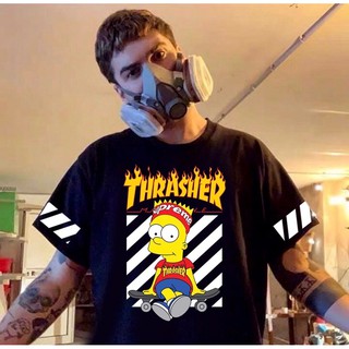 เสื้อยืด Simpson x thrasher🔥👉🏻เลื่อนดูรูปงานจริง