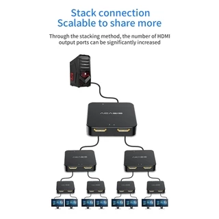 ACASIS 1 In 2 Out ฮับแยก Hdmi Hdcp 4k30Hz Hd 1080P60Hz จอแสดงผลคู่