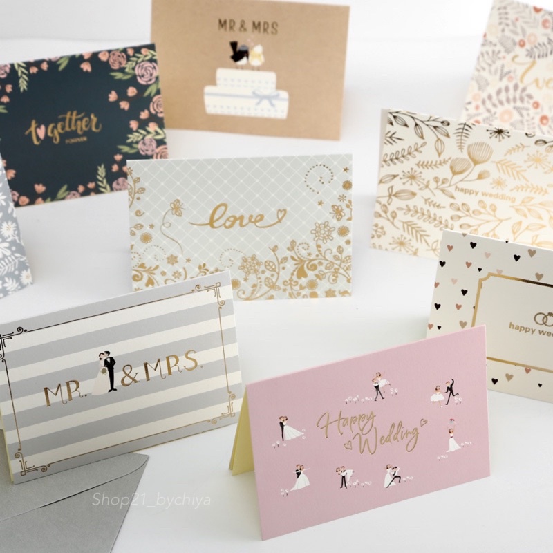 •พร้อมส่ง• การ์ดอวยพร ครบรอบ งานแต่ง wedding บอกรัก (WD)