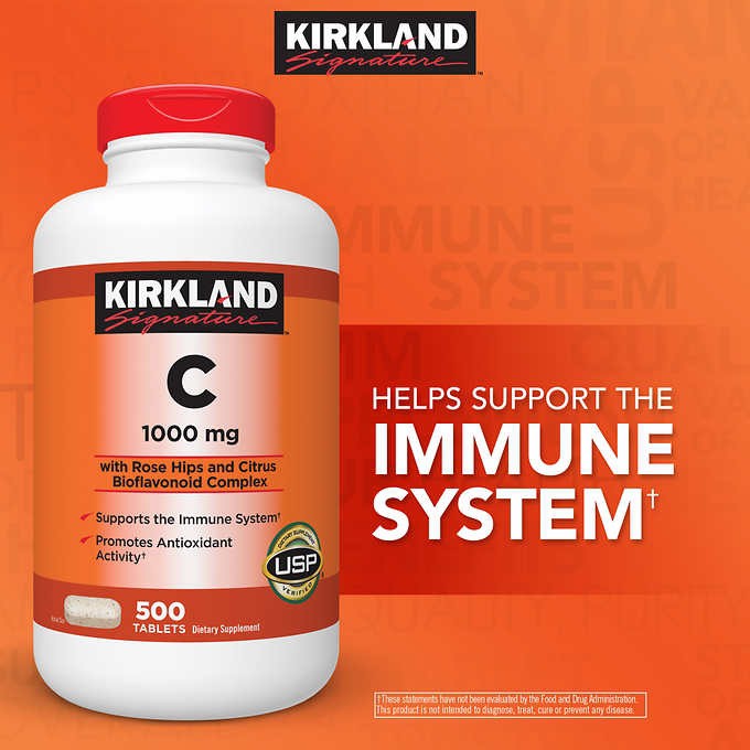 Kirkland C 1000 mg  500  Tablets  วิตามินซี 1000 mg สินค้าพร้อมส่ง