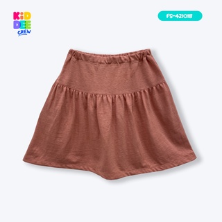 KiddeeCrew กระโปรงสั้นสีส้มอ่อน light orange mini skirt กระโปรงเด็ก เหมาะสำหรับอายุ 2-10 ปี