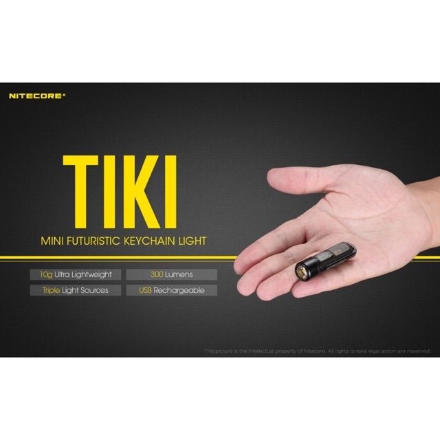 ไฟฉายพวงกุญแจ Nitecore TiKi/TiKi LE 300 Lumens เล็กแต่สว่าง ชาร์จได้ในตัวแบบ USB