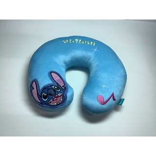 หมอนรอคอ ในรถยนต์ ตัวยู แบบผ้า ลาย การ์ตูน Stitch(สติช)1ชิ้น