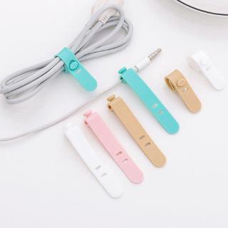 4Pcs/Set Cute Snap Silicone Earphone Cord Winder Cable Wrap Holder Organizer