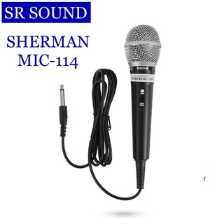 SHERMAN MIC114 ไมโครโฟนสาย ไมค์สำหรับพูดหรือร้องเพลง พร้อมสายยาว 2 เมตร