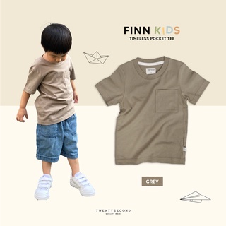 TWENTYSECOND เสื้อยืดเด็กแขนสั้น รุ่น FINN KIDS POCKET TEE - สีเทา / Grey