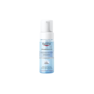 Eucerin UltraSENSITIVE [HYALURON] Micellar Water Foam 150ml (ยูเซอริน ไมเซลลา เช็ดล้างเครื่องสำอางหมดจด สำหรับผิวบอบบาง)