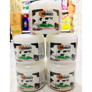 🐄🐄 โมนาริ เกลือสปา ขัดผิว ผสมนม Monari Milk Spa Salt Shower Bath กระปุกเล็ก 300 มล.🐄🐄