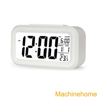 Table Alarm Clock Digital Display Bedroom Temperature Sensor Thermometer Backlight Calendar Portable Snooze Clocks