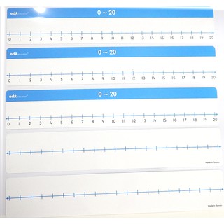 เส้นจำนวน 0-20 (5 แผ่น/ชุด) (Number Lines 0-20 (5 pcs/set))
