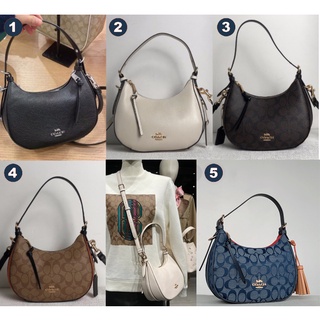 Outlet ของแท้ 🎀 Coach C6807 C7257 C6809 C8163 Kleo Hobo Iในผ้าใบลายเซ็น/กระเป๋าสะพายข้างผู้หญิง/กระเป๋าสะพายสลิง