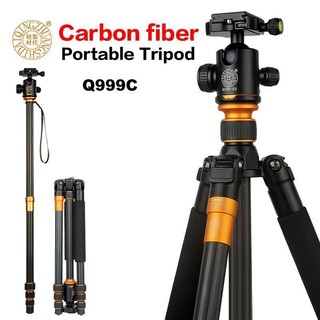 QZSD Q999C By Mastersat Professional Carbon Fiber Tripod Monopod Ball Head For DSLR Camera / Portable Camera Stand