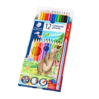 สีไม้ Staedtler รุ่น 143 ลายหมี 12 สี แท่งยาว