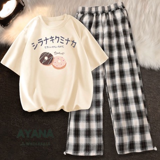 ชุดเซทเสื้อแฟชั่นพื้นขาวสกรีนลายน่ารัก เซทแฟชั่น2ชิ้นผ้านิ่ม…