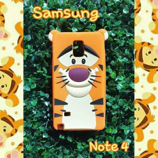 พร้อมส่งเคสซิลิโคนทิกเกอร์ สำหรับซัมซุงNote 4 ราคา 130 บาทส่งฟรี