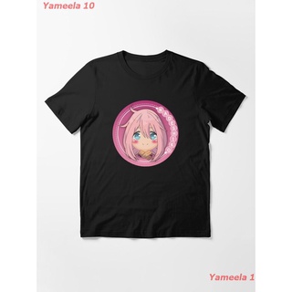 เสื้อยืดผ้าฝ้ายพิมพ์ลายขายดีYuru Camp - Nadeshiko Essential T-Shirt เสื้อยืดพิมพ์ลาย เสื้อยืดผู้หญิง เสื้อยืดผู้ชาย เสื้