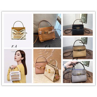 F.A ว่าแท้100% TORY BURCH 334MINI  LEE RADZIWILL PETITE DOUBLE BAG กระเป๋าถือผู้หญิงน่ารักขนาดเล็ก กระเป๋าสะพายข้าง