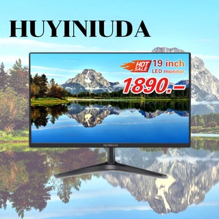 HUYINIUDA จอแสดงผล 19นิ้ว 21.5นิ้ว 24นิ้ว จอภาพคอมพิวเตอร์เดสก์ท็อปLEDหน้าจอ LCD"