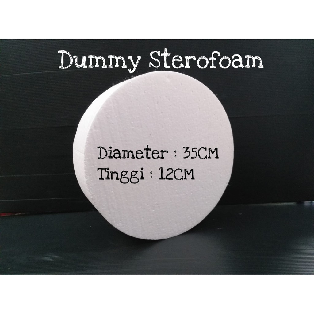 ROUND DUMMY สําหรับ FAKE CAKE D 35 CM H 12 - STYROFOAM DUMMY BL3512