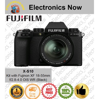 Fujifilm X-S10 Kit with Fujinon XF 18-55mm f/2.8-4.0 OIS WR Digital Mirrorless Camera (Black)