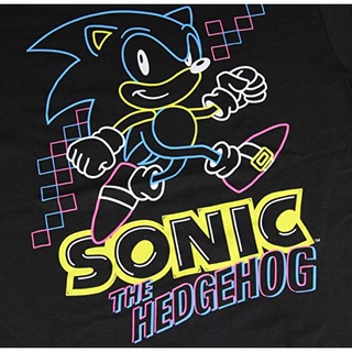 เสื้อยืดวินเทจเสื้อยืด พิมพ์ลายกราฟฟิค Sonic The Hedgehog สําหรับเด็กผู้ชายS-4XL