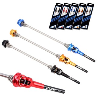 TOOPRE แกนปลดเร็วดุมล้อจักรยาน Titanium Axle CNC Turning Lightweight Quick Skewers