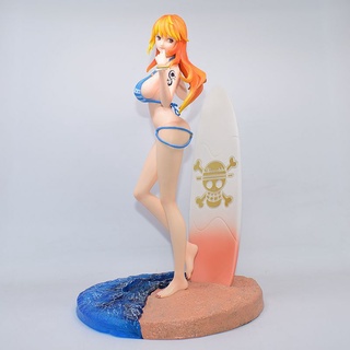 โมเดลฟิกเกอร์ One Piece Beach Nami Surfing Nami Scene Waterwater สําหรับตกแต่งชุดว่ายน้ํา❤