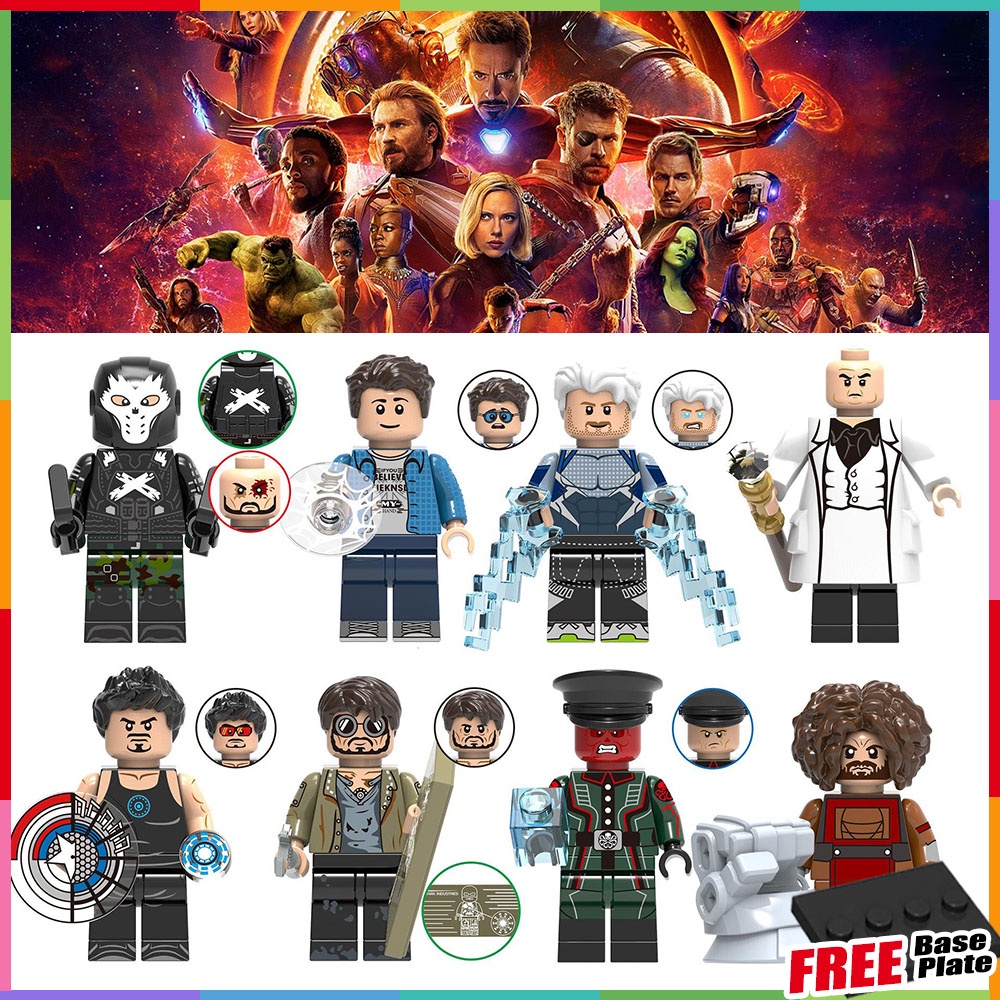Peter Parker Marvel ฟิกเกอร์ Super Heros Red Skull Iron Man Quicksilver Crossbone ขนาดเล็ก XH-0270