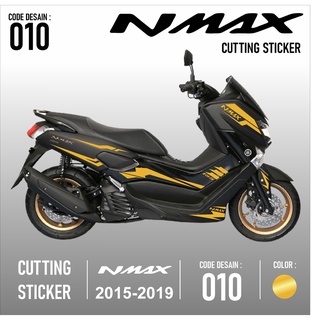 สติกเกอร์ตัด Nmax - อุปกรณ์เสริมรถจักรยานยนต์ Yamaha Nmax Old Scotlet Sticker Striping Lis Variation Cutting Sticker Nmax Old 2015 2016 2017 2018 2019 Simple Minimalist Elegant Stylish Stylish MC10