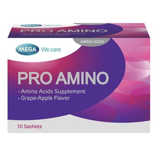 Mega Proamino เมก้า วีแคร์ โปร อะมิโน 10 ซอง ช่วยเสริมการสร้างโกรทฮอร์โมน ช่วยเสริมความสูง