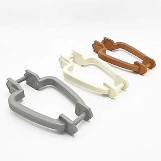 มือจับประตู PVC พลาสติก เกรด ABS มีสี เทา, ครีม, น้ำตาล ให้เลือก 1 อัน เหมาะกับประตู PVC เหนียว ทน มือจับ ประตูห้องน้ำ