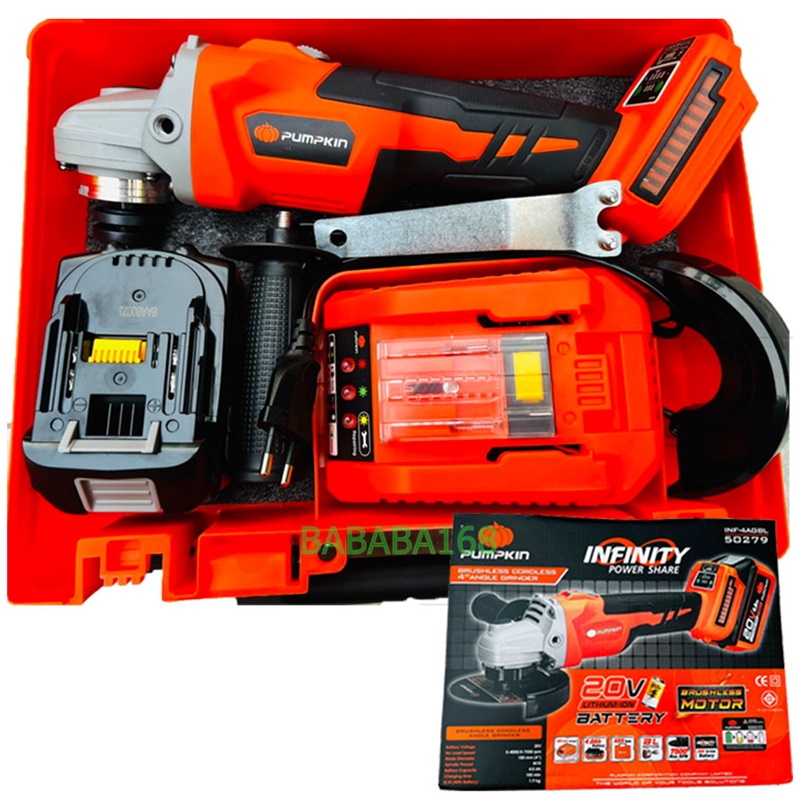 เจียรมือไร้สาย เครื่องเจียร์ไฟฟ้า 4นิ้ว Pumpkin เครื่องเจียร หินเจียร ลูกหมู เจีย 50279 เครื่องเจียร