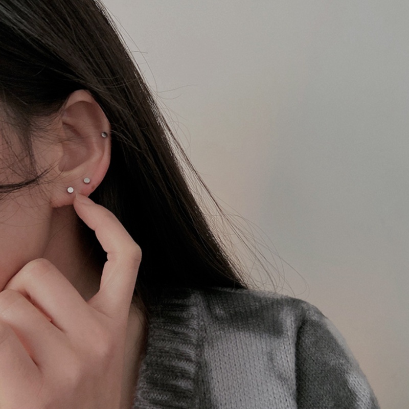 Roselife ต่างหูสเตนเลส แบบเจาะ ทรงดัมเบล ใช้แล้วไม่แพ้ สําหรับผู้หญิง และผู้ชาย - รูปที่ 7