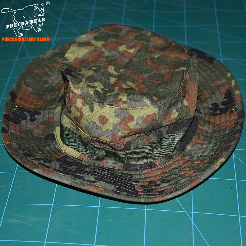 flecktarn tactical bonnie hat army fans outdoor camping sunhat fishing ...