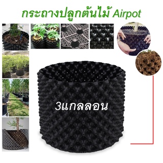 กระถางปลูกต้นไม้ Air Pot สีขาว,ดำ กระถางมีรู มีหลายขนาดให้เลือก1,3,5,7,10,12,20 แกลลอน  gallon PVC HDPE growpot