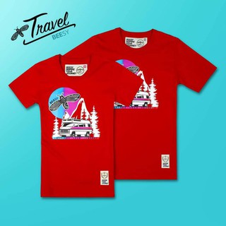 Beesy® เสื้อยืด ช/ญ รุ่น Travel สีแดง (ราคาต่อตัว)