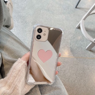 เคสมือถือ เคสไอโฟน เคสโทรศัพท์มือถือ ซิลิโคนนิ่ม ป้องกัน ลายการ์ตูนน่ารัก พร้อมกระจก แบบพกพา สําหรับ Iphone 13 12 11 XR Pro Max