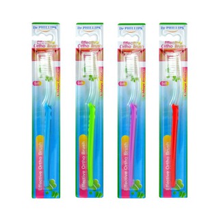 Dr.Phillips Effective Ortho Brush V-Shape Bristles แปรงสีฟันสำหรับผู้ที่จัดฟันโดยเฉพาะจากประเทศอิตาลี