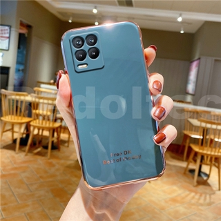 เคส Realme 8 / Realme 8 Pro 4G 2021 การป้องกันเลนส์รูปแบบใหม่ 6D ชุบซิลิโคนเคสโทรศัพท์แบบนิ่ม