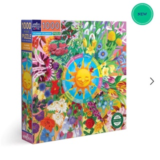 eeBoo Flower Calendar 1000 Pc Sq Puzzle จิ๊กซอว์รูปปฏิทินดอกไม้แบบ 1000 ชิ้น