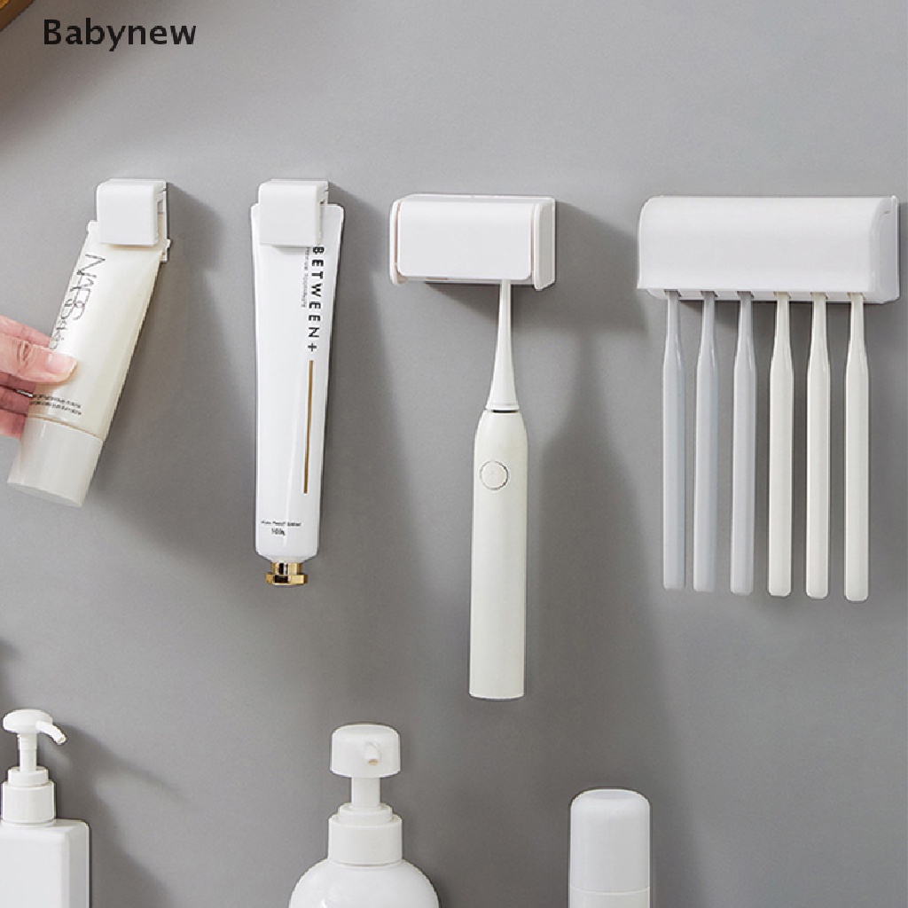 <Babynew> ที่วางแปรงสีฟัน ยาสีฟัน แบบติดผนัง ไม่ต้องเจาะรู