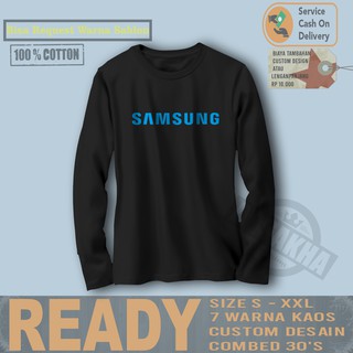 เสื้อยืดแขนยาว ผ้าฝ้าย พิมพ์ลายโลโก้ Distro Combed 30S สําหรับ Samsung Arsakha