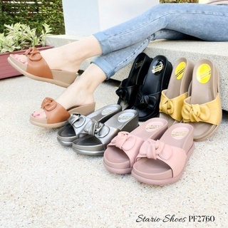 Mindy Shoe รุ่น 2760  👡 รองเท้าผู้หญิงพร้อมส่ง✨ความสูง 2 นิ้วรองเท้าสุขภาพ  รองเท้าคุณภาพดีมีทั้งแบบคีบและสวมน้า😊