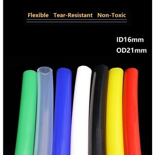 1/3Meter 16x21mm Food Grade Imported Silicone Hose Flexible Tube  เกรดอาหาร นําเข้า ท่อซิลิโคน ยืดหยุ่น หลอดเครื่องดื่ม ท่อทนอุณหภูมิ ปลอดสารพิษ สิ่งแวดล้อม