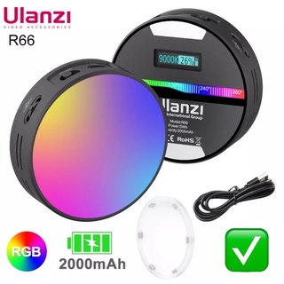 Ulanzi R66 RGB LED Video Lights Selfie RGB Fill Light 2500-9000K CRI 95+ Studio Light 66 LED Lamp Beads Magnet Camera