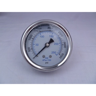 Pressure gauge  0-400 Bar สำหรับปั้มแรงดันทั่วไป ขนาดเกลียว 14mm