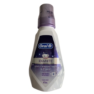 ล็อตใหม่เพิ่งเข้าOral-B น้ำยาบ้วนปาก 3D White ขนาด 473ml. Exp:5/2/2026