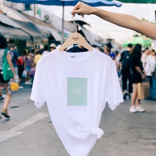 เสื้อยืดผ้าฝ้ายHAY OFFICIAL - New Summer is a state of mind. ลายใหม่อีกแล้วววววว สกรีนสี mint 💚 น่ารักสุดๆๆๆๆ